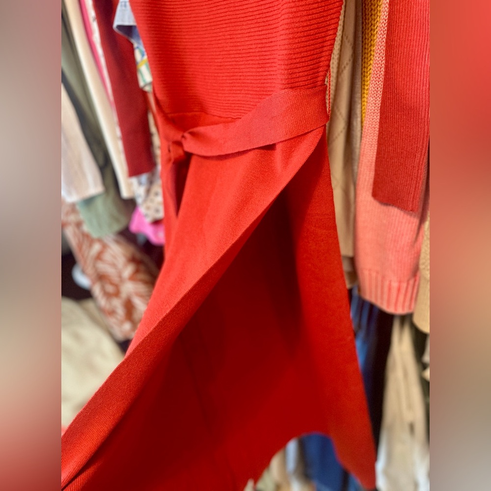 Tall Puff Sleeve Sweater Dress | Brand NWT | Amalli Talli | Medium | Wrap Waist - Picture 7 of 11